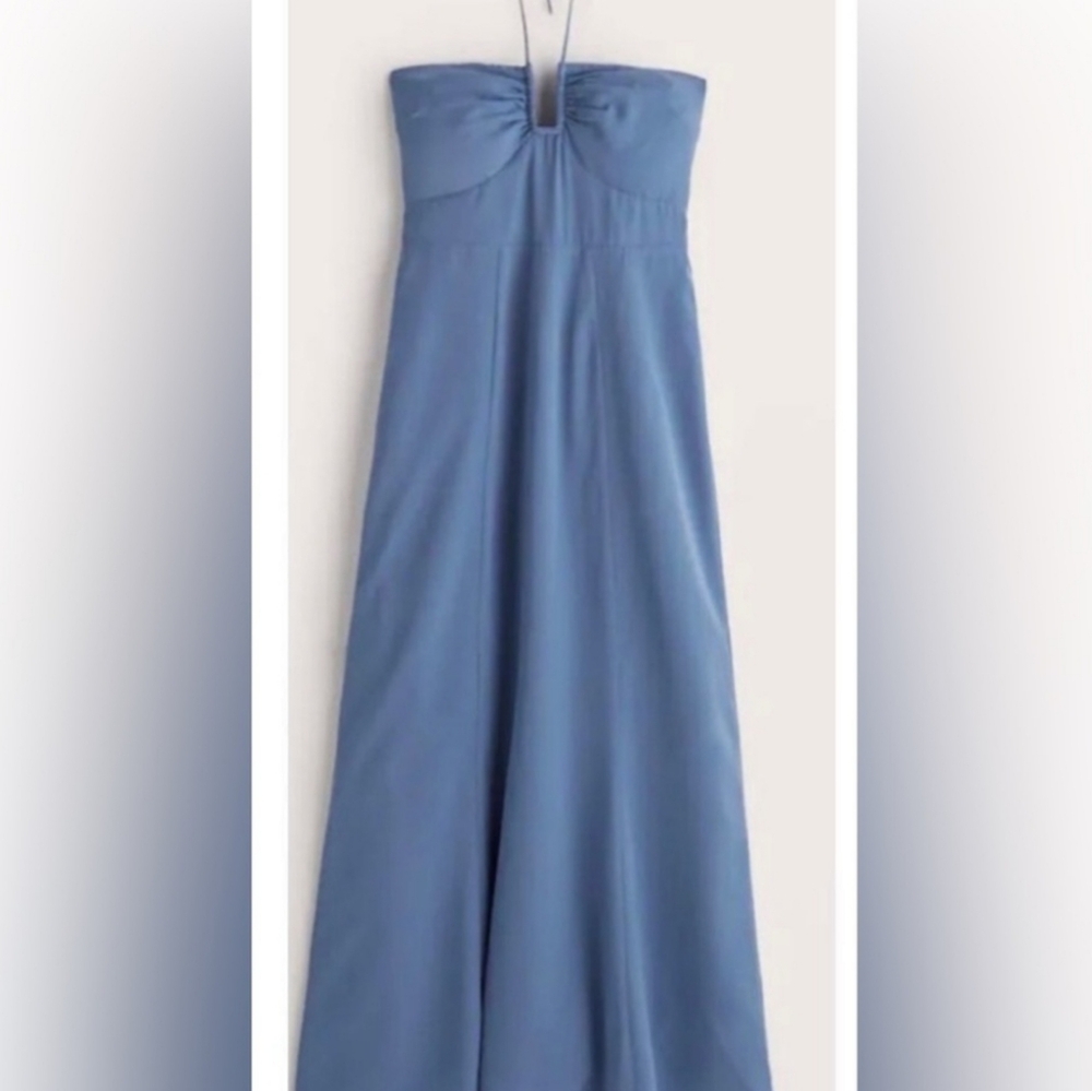 Abercrombie & Fitch Blue Halter Dress Size Small